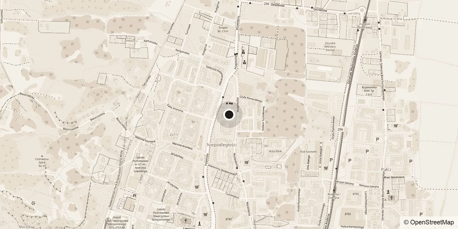 Mapa okolicy studia: Wyzwolenia 109e, Fordon